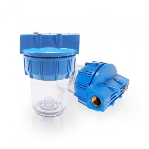 STANDARD FILTERGEH&AMP;AUML;USE  5 ZOLL FARBE BLAU / TRANSPARENT 1/2 ZOLL MESSING - INNENGEWINDE