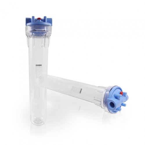 PENTEK 3G STANDARD FILTERGEH&AMP;AUML;USE  20 ZOLL FARBE TRANSPARENT / BLAU INKL. AUFNAHME F&Uuml;R EINE HALTERUNG